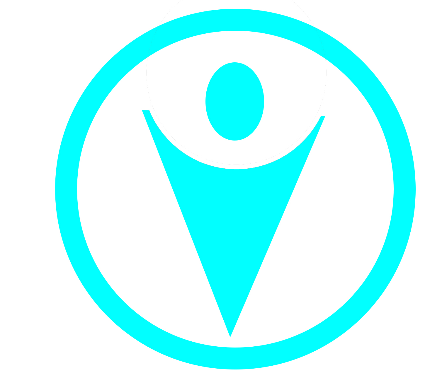 Graphic Logo Blue body in circle